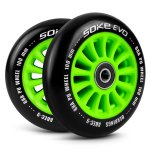 Stunt Scooter Roller 100 mm grün - 2 Stück