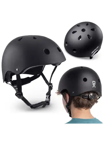 Skatehelm, Fahrradhelm Soke Schwarz