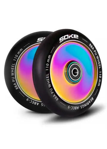 Stunt Scooter Roller 110mm Hohlkern rainbow - 2 Stück