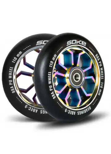 Stunt Scooter Roller 110 mm rainbow - 2 Stück