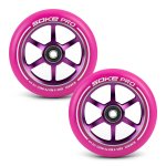 Stunt Scooter Roller 110 mm pink - 2 Stück