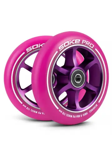 Stunt Scooter Roller 110 mm pink - 2 Stück